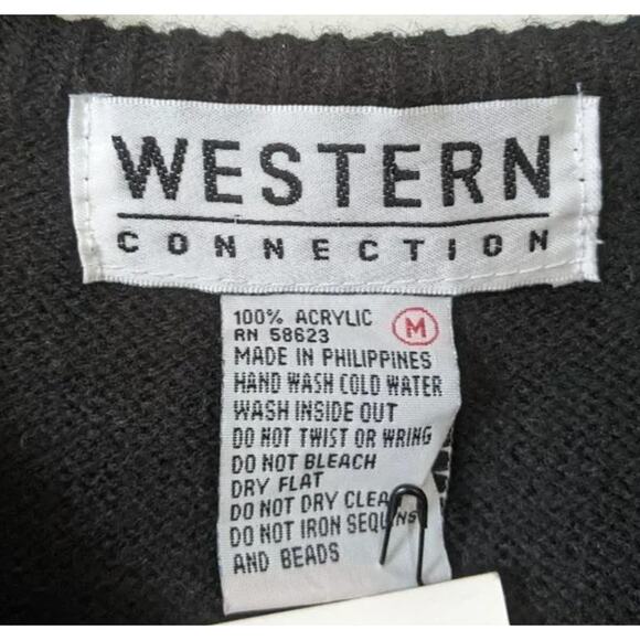 Vintage 80s Beaded Sequined Western Sweater - Picture 4 of 11